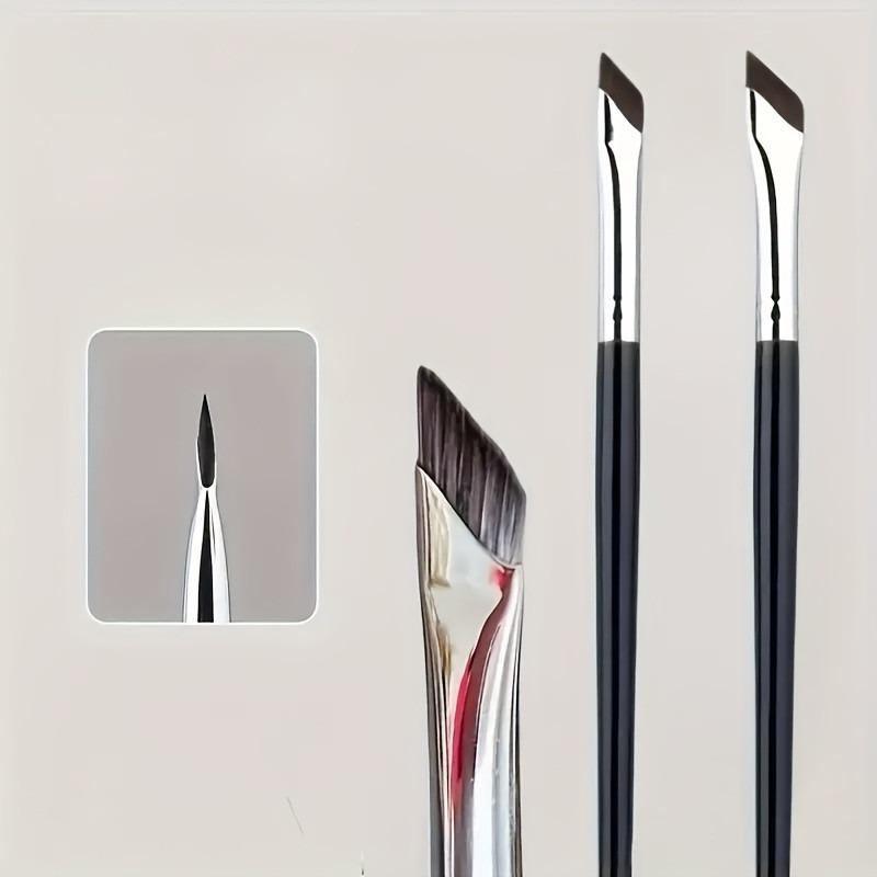 Eye Makeup Brush Ultra-Thin Angled Eyeliner Brow Multi-Purpose Soft Flat Hair Fine Lines Precision Coloring Travel