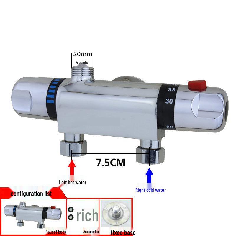Thermostatic Solar Water Heater Valve: Cold/Hot Shower Mixer & Faucet
