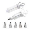 Cupcake Frosting Filling Injector with 5 Icing Nozzles Dessert Decorating Syringe Set Kitchen Baking Pastry Tool