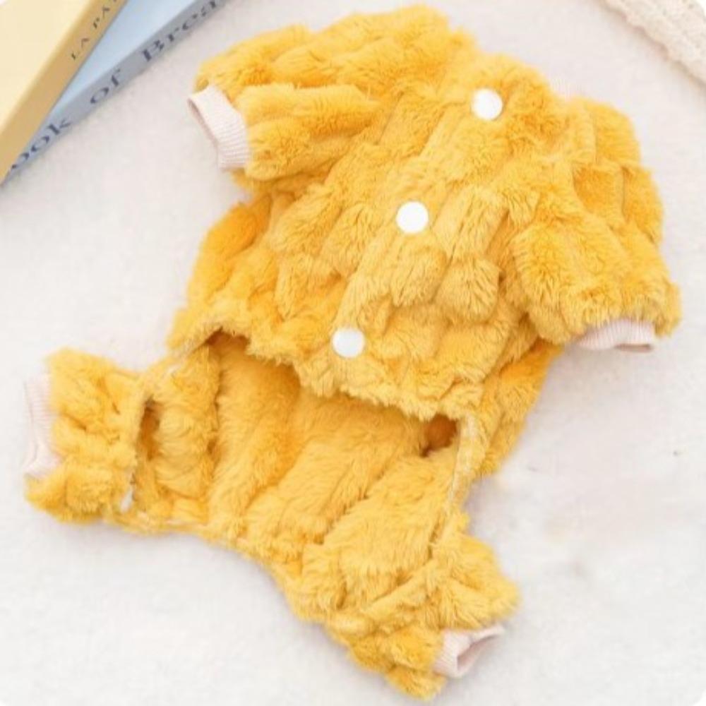 Cute Dog Winter Jumpsuit Bee Pattern Four Legged Pet Clothes Puppy Harness Coat  Kitten Clothing