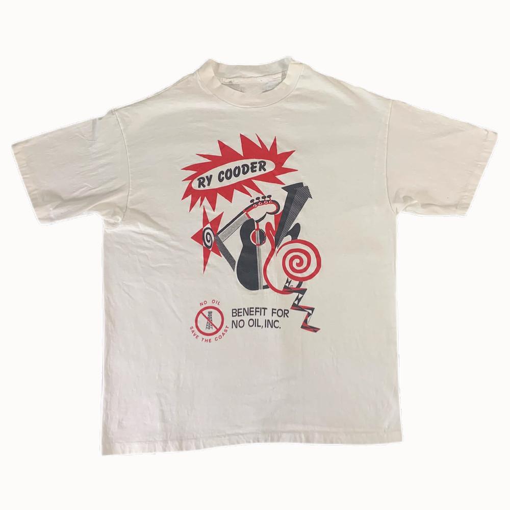 Футболка Ry Cooder Benefit For No Oil Inc Белая Классическая Унисекс S-5XL 1J0247 Унисекс Футболка XXL