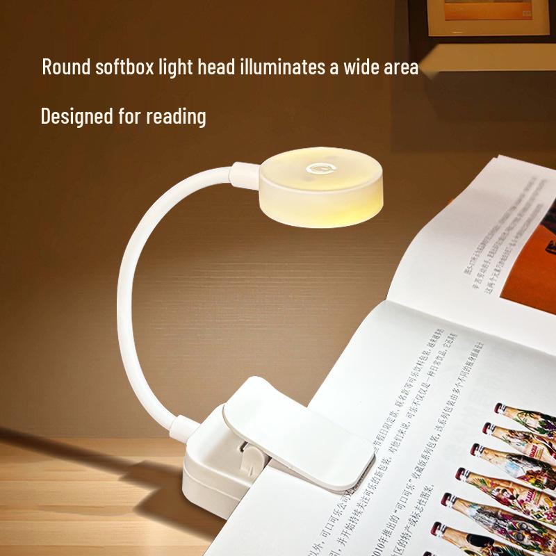 LED Rechargeable Clip-on Book Light - USB Eye-Protection Reading Lamp, Perfect for Students and Gift Giving.