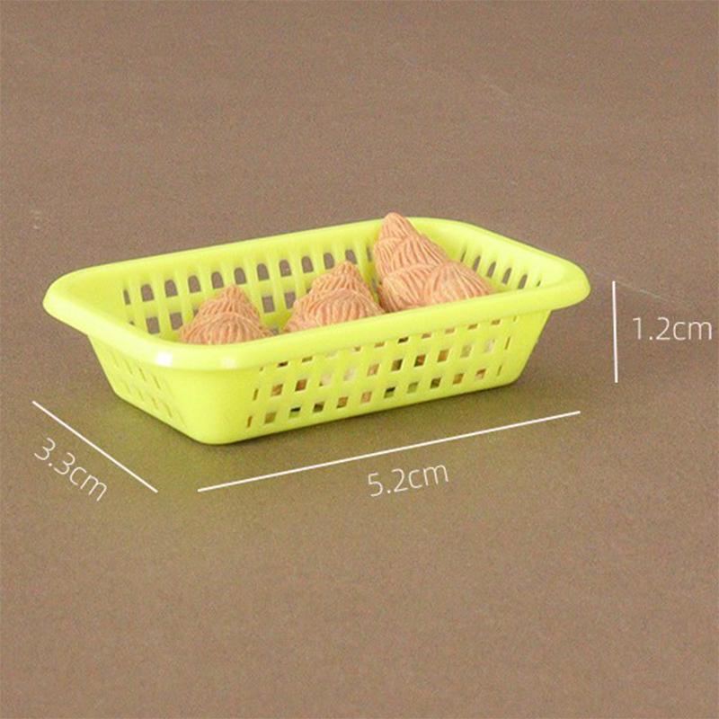 Dollhouse Simulation Vegetable Basket Set Dollhouse Decoration Mini Play Toys Kitchen Life Scene Model Accessories Props