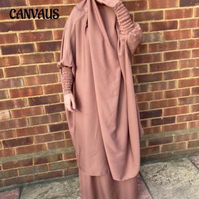 Plus Size Women's Dress with Solid Color Fashion Loose Dress Set