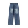 Chutang Men's American Style Loose Fit Wide-Leg Jeans