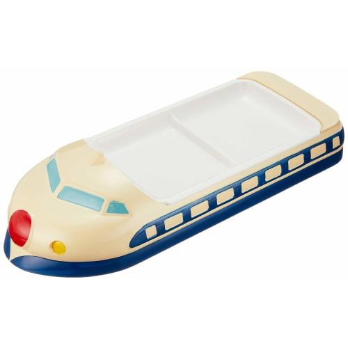 Melamine lunch plate, Shinkansen, blue