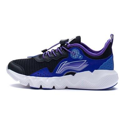 Li Ning Lost Shock Absorption Rebound Sports Casual Shoes Kids Sneakers Black Blue YKCS072-7