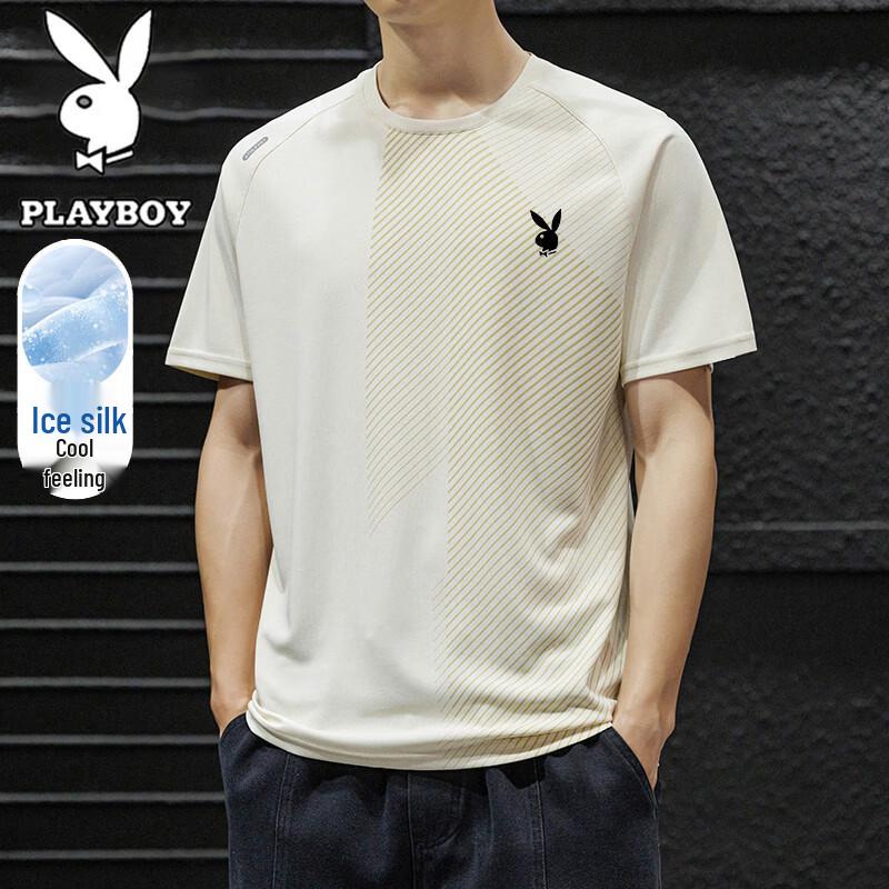 Playboy Men s Ice Feel Quick Dry Short Sleeve T-Shirt M