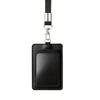 Fashion PU Leather Card Holders Set Women Men Student Retractable Badge Reel ID Card Holder Cover Case Nurse Badge Lanyards