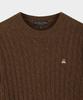 BROOKS BROTHERS [Heritage] Wool Cashmere Cable Sweater (Brown) (Bbwrmhg411)