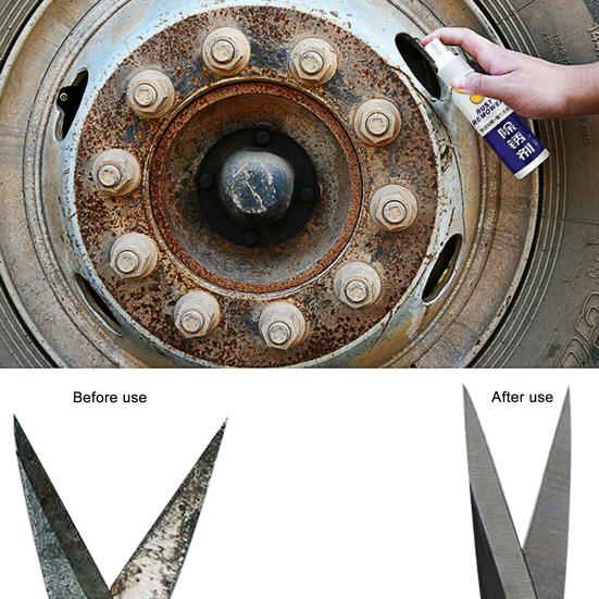 1/2/3Pcs 100ML Multi-purpose Rust Remover Car Maintenance Hinge Screw Metal Rust Stain Remover Iron Stain Cleaner Agent