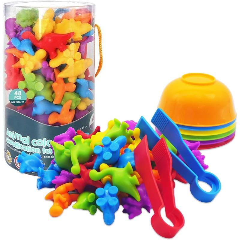 

Игрушка для подсчета животных, игра для сортировки, классификация цветов и сенсорная тренировка, дошкольные образовательные обучающие игрушки, набор, подарок для малышей