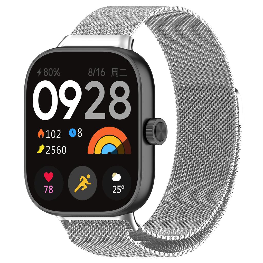 Für Xiaomi Redmi Watch 4/Smart Band 8 Pro Magnetisches Mailänder Edelstahlarmband