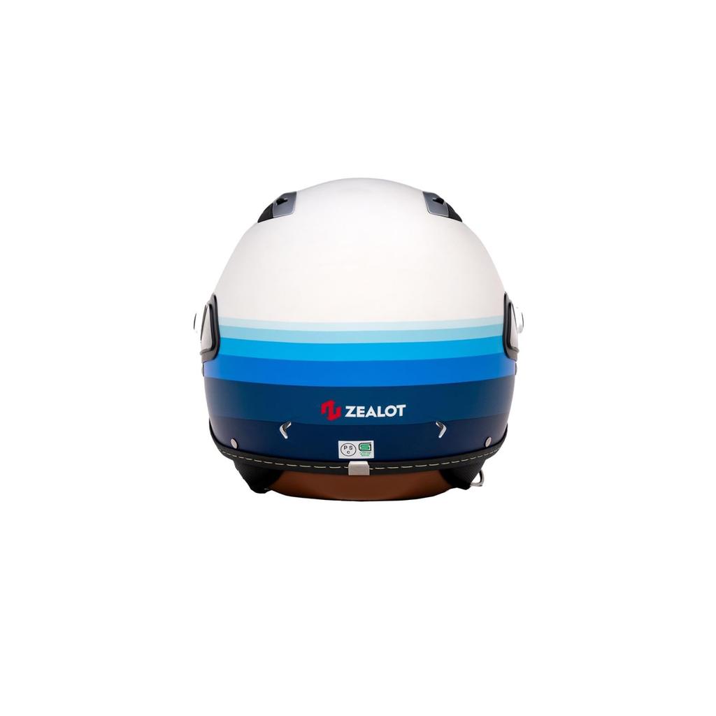 ZEALOT Zillride 2 Inner Shield Matte Size Jet, White/Blue, M, 55-56cm (JR0016/M)