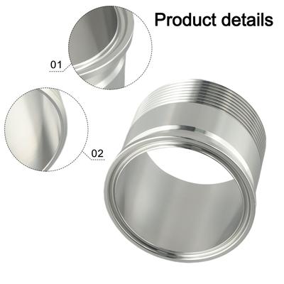 Stainless Steel Connector Tri Clamp Adapter Accurate Sizing