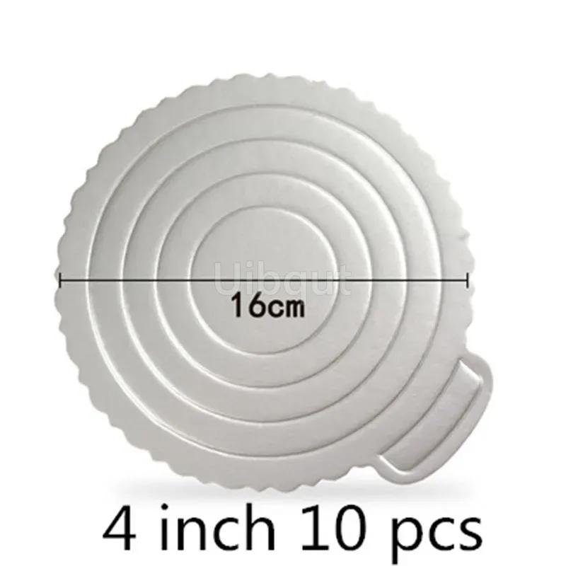 10 шт. Круглые квадратные подставки для муссовых тортов, коврики, пищевая бумага, кухонные принадлежности для выпечки, золотые подносы для демонстрации тортов на Новый год и свадьбу