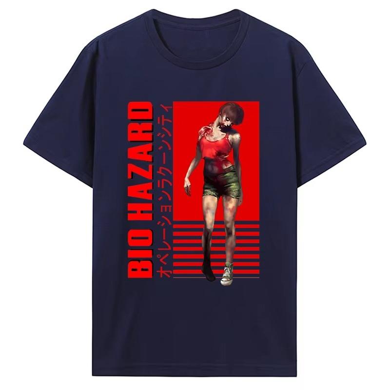 Biohazard T-Shirt Women  Basic TShirt Funny Design Residented Evil Zombie Game Streetwear Print Cotton Top Tees Summer Loose Tee
