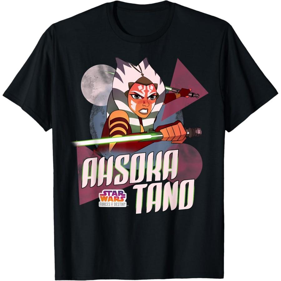 Звездные Войны Силы Судьбы Асока Поза с световым мечом Футболка Футболка S