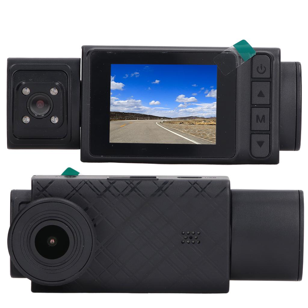 Car Dash Cam for Car 2 Inch HD IPS Screen 3 Lens Rotatable 1080P Loop Recording Night Vision Dashboard Camera Recorder