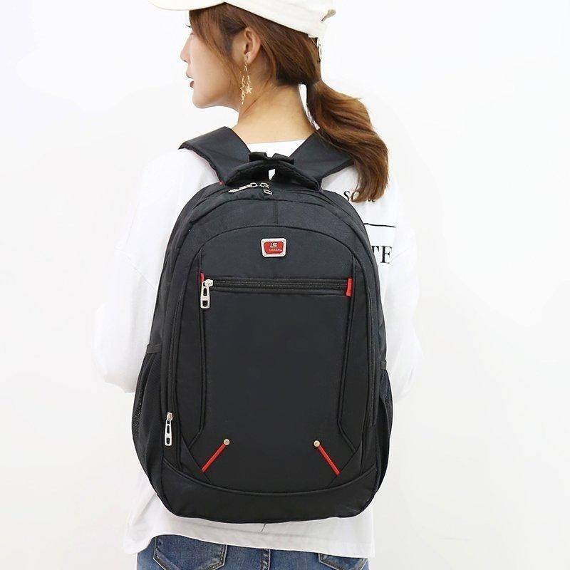 Unisex jednobarevný nepromokavý a prodyšný business fashion ležérní všestranný batoh na každý den