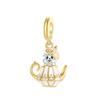 925 Silver Charms Tableware Candle Coffee Cup Wine Glass Beads Pendants Fit Bracelet Necklace DIY Jewelry Gift