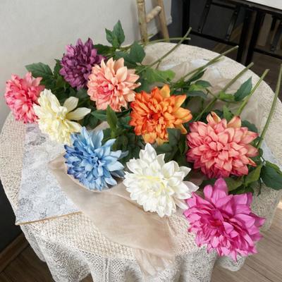 Festival Party Supplies Artificial Dahlia Flowers 64cm Length Bridal Bouquet  Outdoor Decor