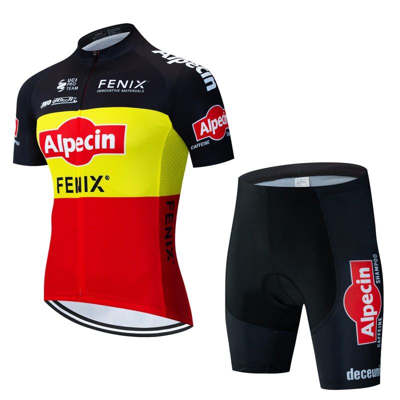 Mens Cycling Jersey Shorts Set Quick Step Style Mountain Road Bike Apparel Breathable Performance Wear