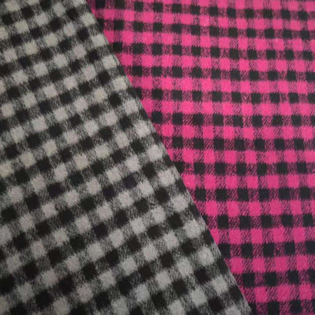 Autumn/Winter Small Plaid Fashion Shirt, Shoes, Hats, Bags with Smooth-Faced Coarse Woolen Fabric.