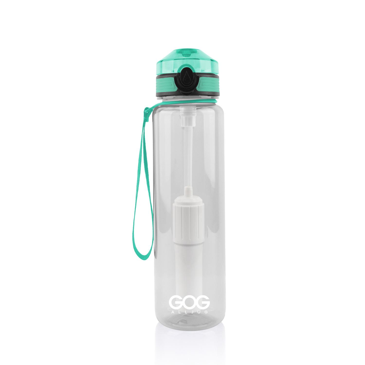1000Ml camping filter river water material plastic water bottle outdoor portable filter water cup 1000ML прозрачный