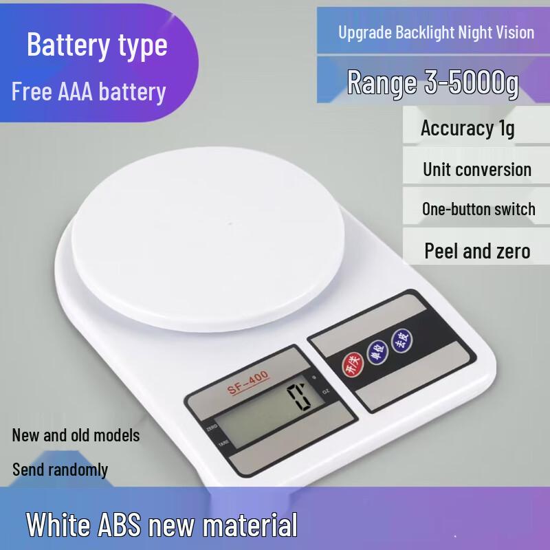OUOETY Rechargeable LED Kitchen Scale - 5KG