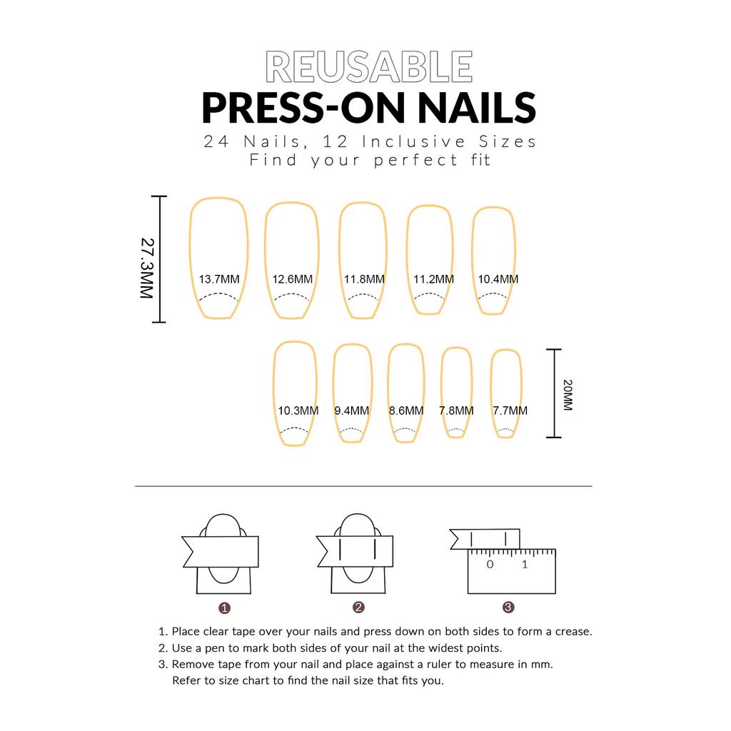 24PCS Christmas Glossy Press on Nails Natural Unbreakable Nail Simple Wear for Fingernail DIY Decoration