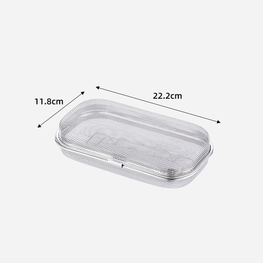 

304 Stainless Steel Mesh Tableware Storage Box Empty Box Outdoor Portable Storage for Chopsticks Spoon Box Children s