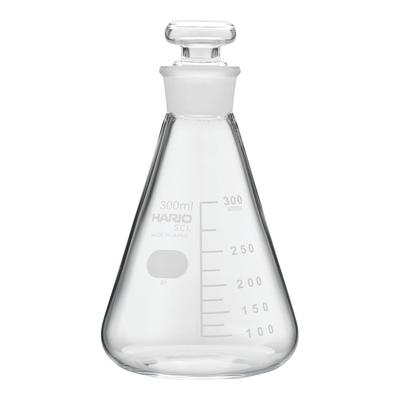 HARIO Stoppered Erlenmeyer 300ml Flask, (TS27) TSF-300-SCI