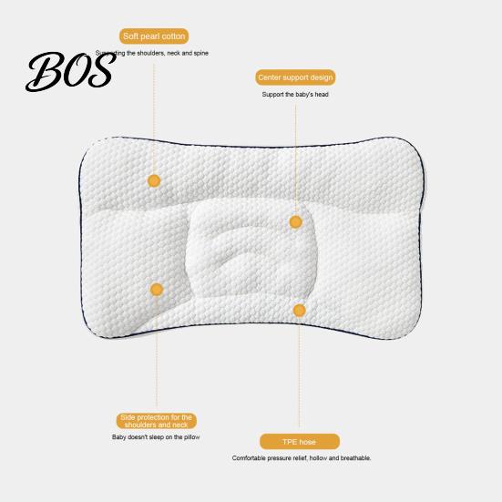 Orthopedic Memory Foam Pillow Kids for 6 Months To 8 Years, Ergonomic Cervical Support Baby Stomach Sleeping with Alignment Toddler Pillow, Breathable