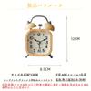 Mermbe Alarm Nordic Double Wood Grain Luminous Silent for Absolutely Wake Up Alarm Table Clock Clock, Loud, Stylish, Design, Cute, Bell, Finish, Band,