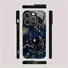 Sun Moon Star tempered glass mobile phone case suitable for iPhone 17/16/15/14/13/12/11ProMax all-inclusive anti-fall back cover