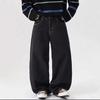 Manufacturer American Old Personalized Printing Men's Fashion Hip-hop Straight Wide-leg Jeans