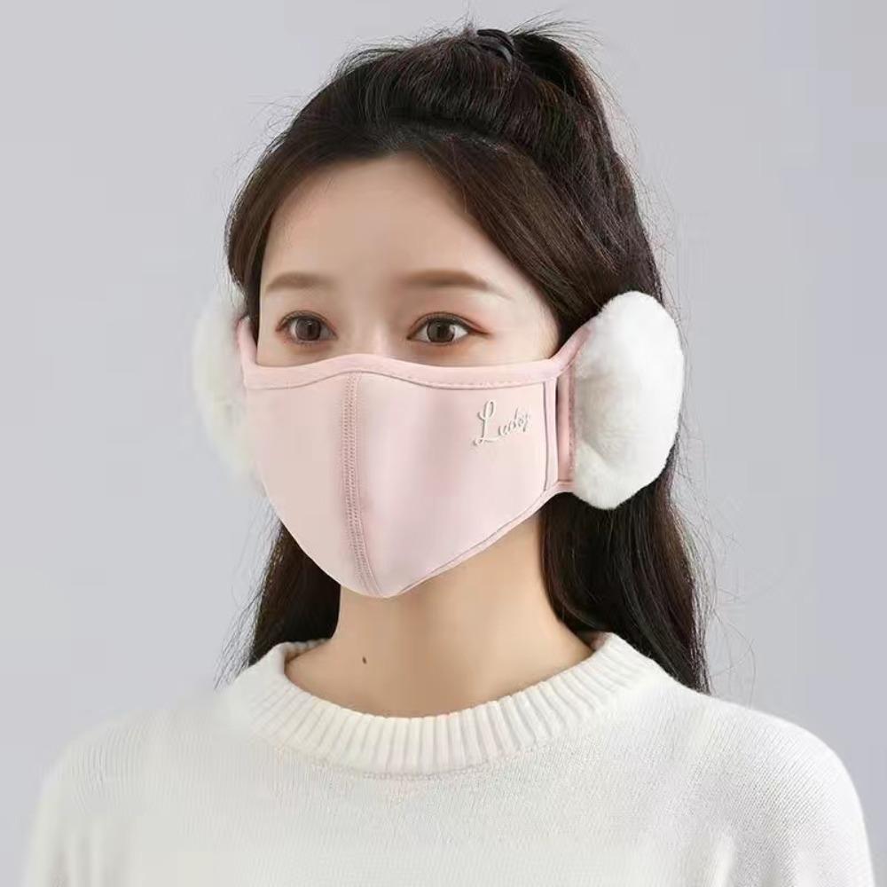 Winter Plush Thermal Earmuffs Mask Windproof Warm Cycling Earflap Wrap Mask Simple Ear Warmer