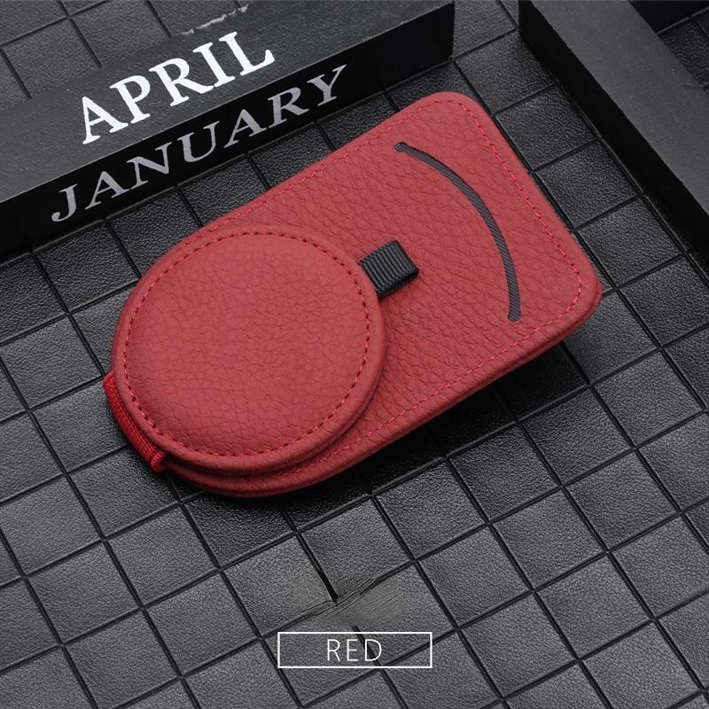 Sunglass Holder for Car Visor,Magnet Sunglasses Holder for car,Leather Car Sunglass Holder,Visor Sunglasses Clip with Storing Glasses Cards