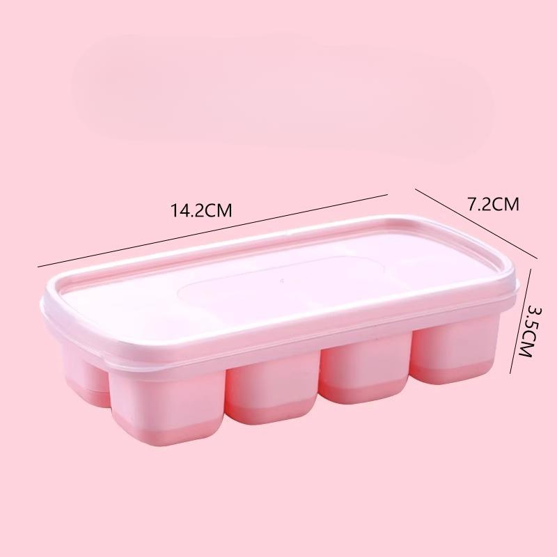 Ice Cube Mold Household Silicone Soft-bottom Refrigerator Ice-making BoxStorage Wonder Freezer Box Ice Hockey