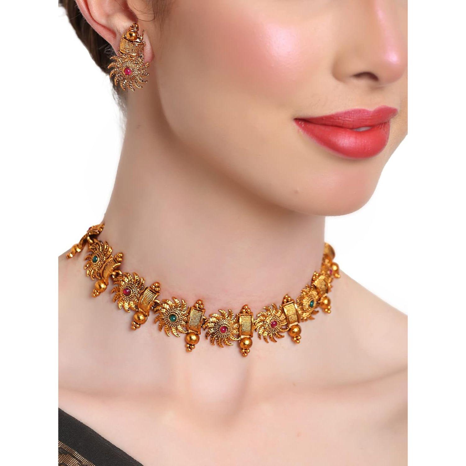 

Модное 18-каратное позолоченное новейшее стильное необычное колье, традиционное ожерелье, комплект украшений для женщин