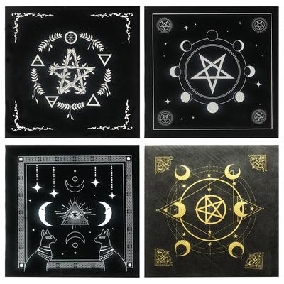 Tarots Tablecloth Astrology Oracles Board Game Mat 49x49cm Rune Divinations Table Cover Celestical Home Decoration