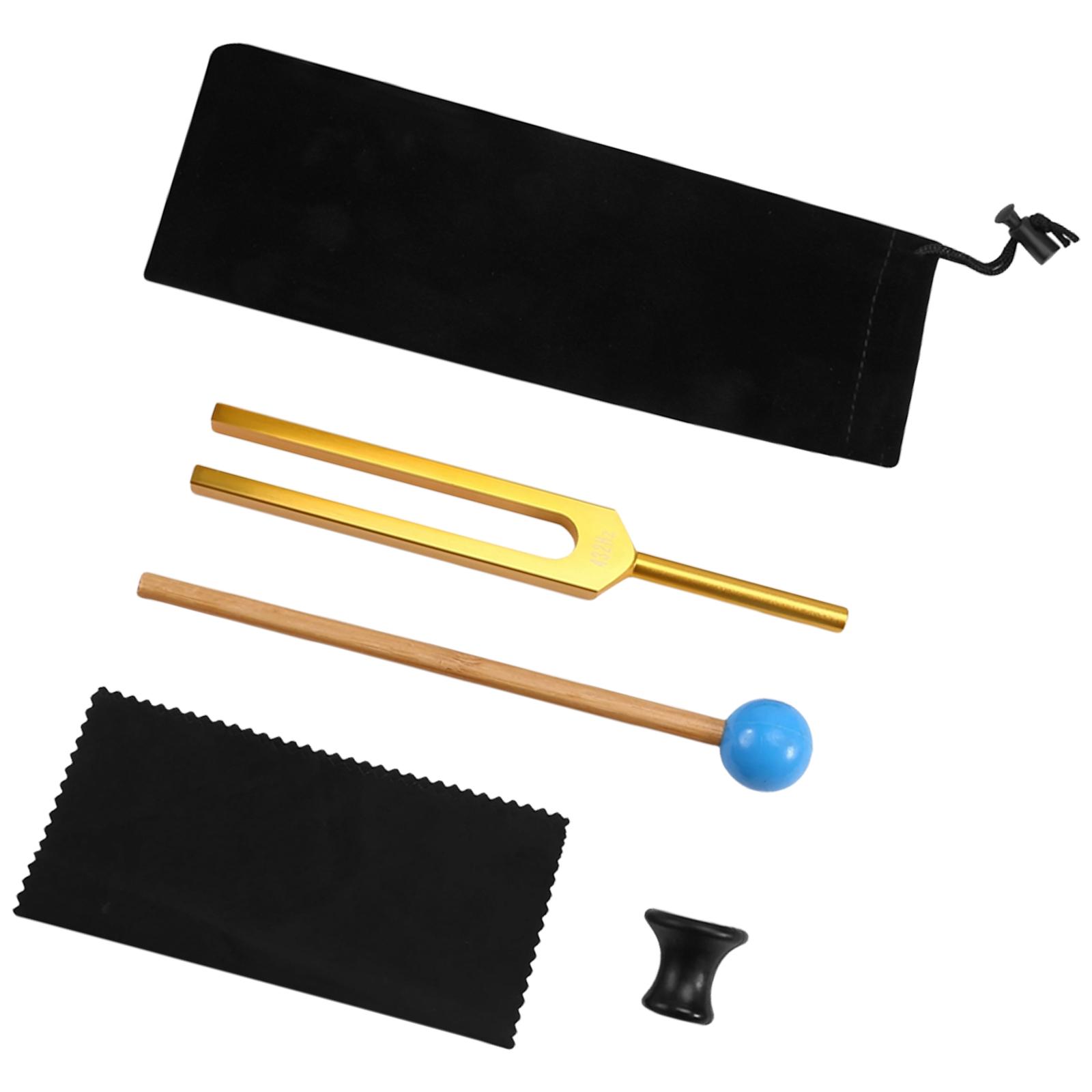 

Набор камертонов 432 Гц включает синий молоточек и черную подставку. Алюминиевый набор камертонов для глубокой релаксации и настройки нервной системы. A