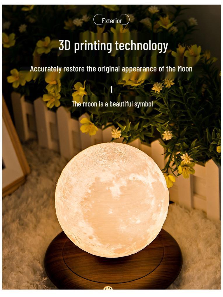 Magnetic Levitating Moon Lamp: Creative Home Ornament & Desktop Decor – Ideal Handmade Teacher's Day Gift