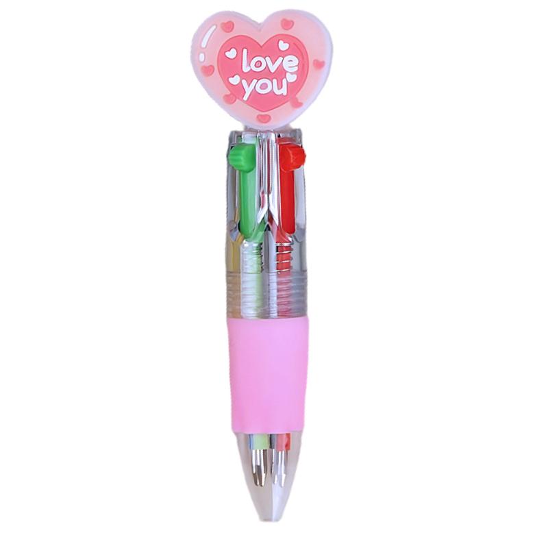 5/10/15Pcs Offices/Campuses/Birthdays/Valentine'S Day Gifts Casual Style Novel Heart-Shaped Retractable Ballpoint Pen Set