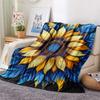 Sunflower Print Flannel Blanket, High Quality Comfortable for All Seasons, Home Decor, Warmth and Comfort, Perfect for Christmas Gifts