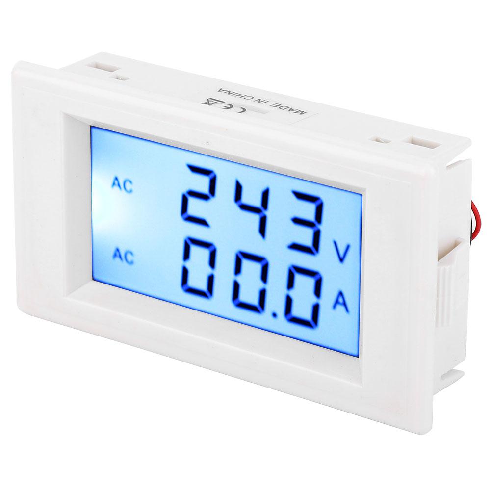 D69 2042 Dualanzeige Voltmeter Amperemeter AC80 300V 0 50A 0 100A mit StromwandlerWeiß