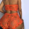 Exotic Lace Tulle Babydoll Erotic Lingerie Women Sexy See-through Hollow Pajamas Transparent Ruffles Underwear