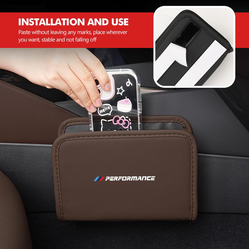 Car Seat Storage Box Phone Pocket Hanging Organizer Auto Accessories For BMW G30 G20 M3 M5 E91 E92 E93 E36 E70 X3 X4 X5 X1 E39