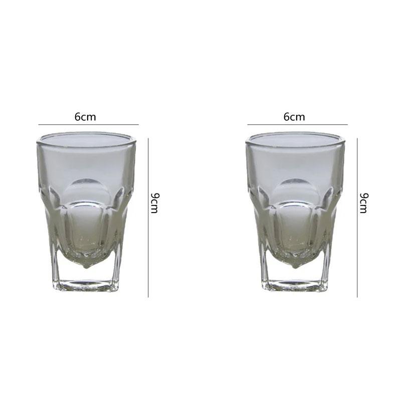 

2pcs Exquisite Vodka Glass for Party Shot Glass Thickened Small Wine Glass Transparent Whiskey Glass Bar Creative Spirits Cup 2pcs